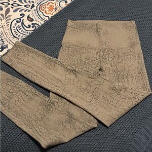 lululemon athletica Tan Crackle Print High-Rise Leggings